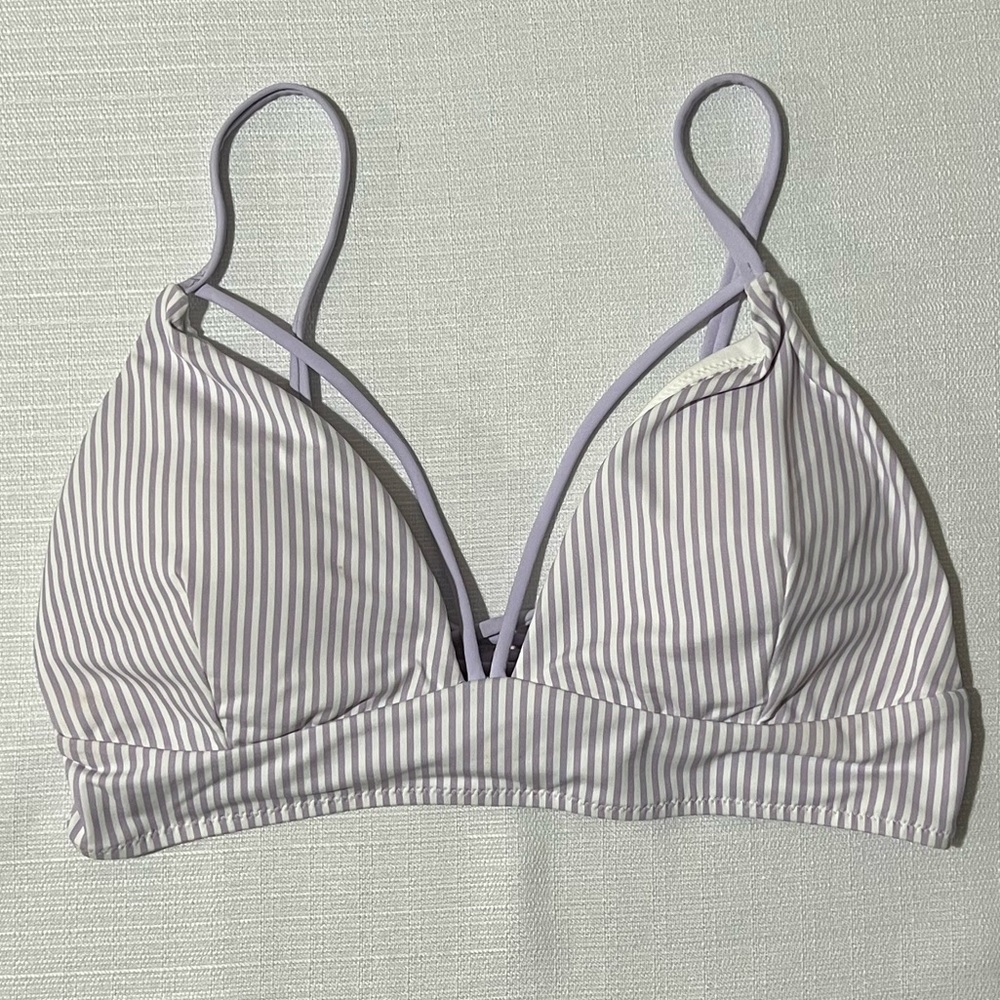 Striped Bikini Top by Garage Clothing